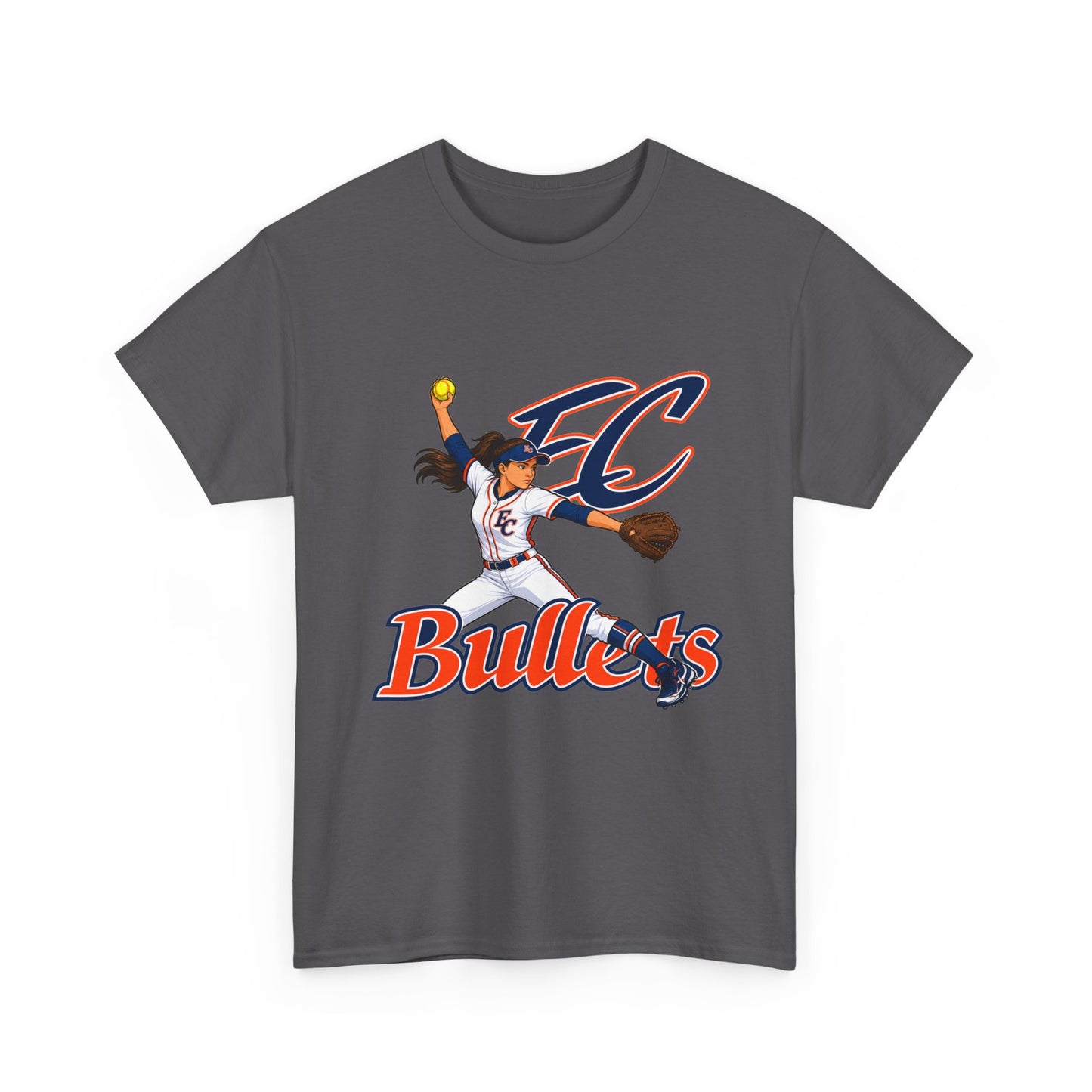 Softball Team Tee — 'EC Bullets' Pitcher Graphic Shirt