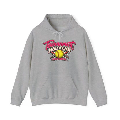 Tournament Weekend Softball Hoodie — Retro Sports Graphic