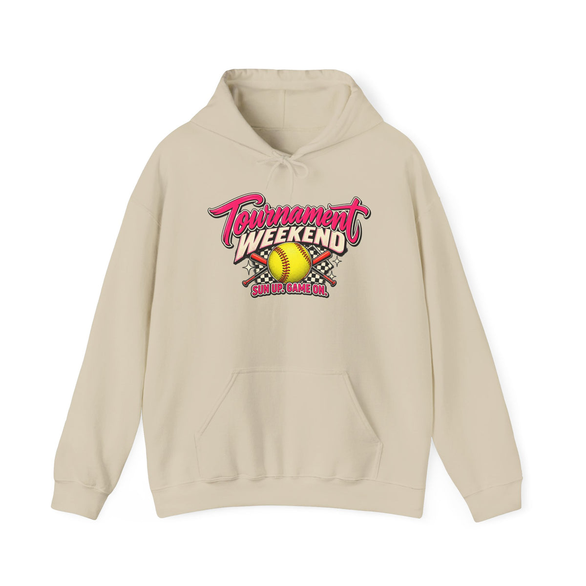 Tournament Weekend Softball Hoodie — Retro Sports Graphic
