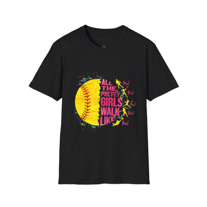 Softball 'All The Pretty Girls Walk Like' Graphic T-Shirt
