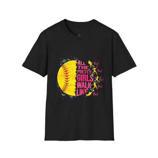 Softball 'All The Pretty Girls Walk Like' Graphic T-Shirt