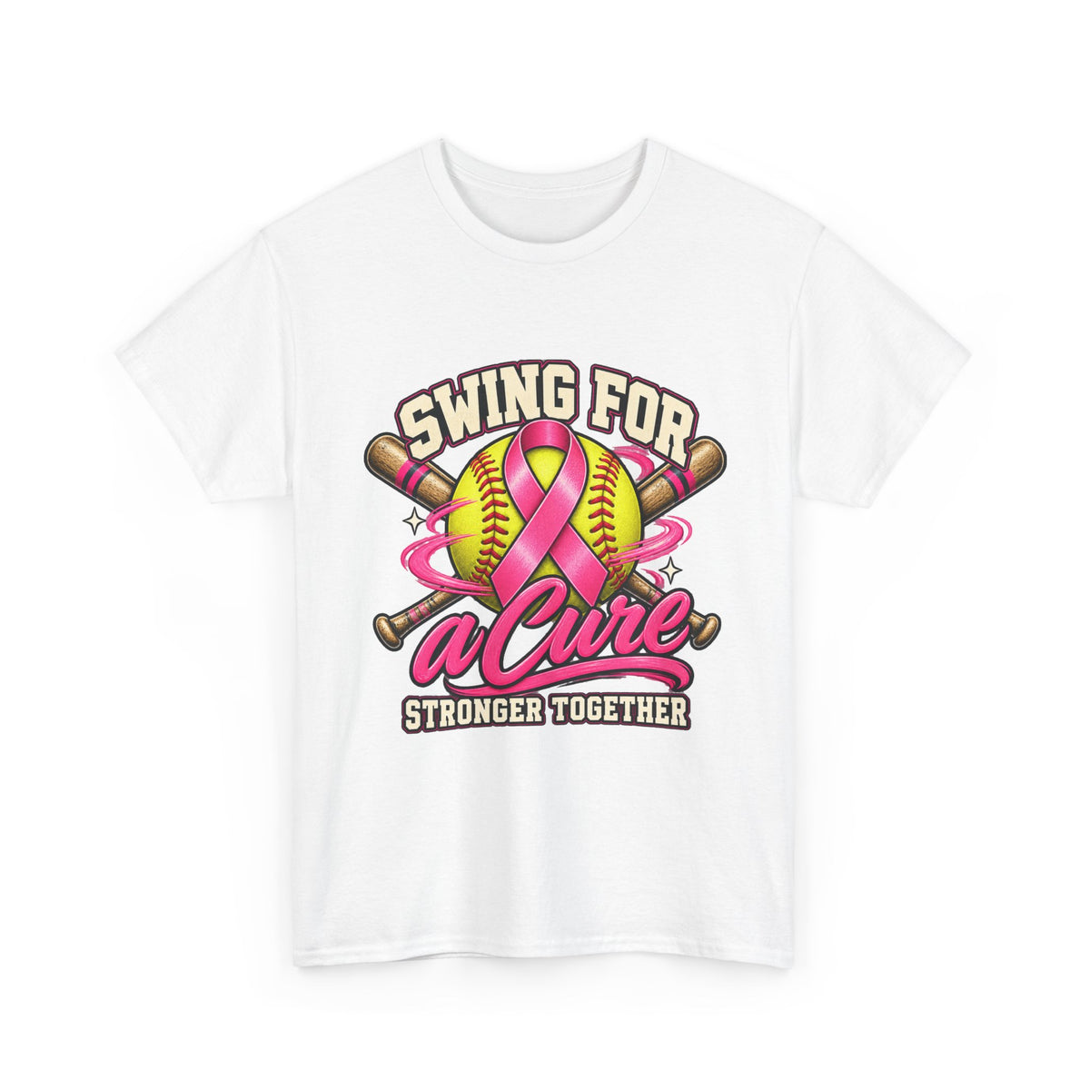 Swing for a Cure Breast Cancer Awareness Baseball T-Shirt