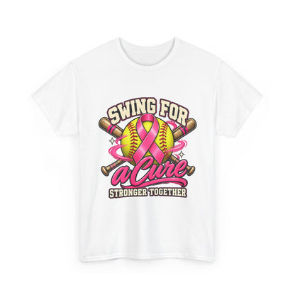 Swing for a Cure Breast Cancer Awareness Baseball T-Shirt