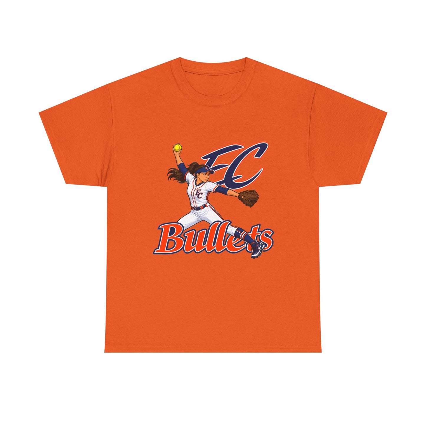 Softball Team Tee — 'EC Bullets' Pitcher Graphic Shirt