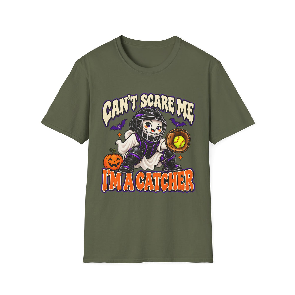 Can't Scare Me I'm a Catcher Halloween T-Shirt