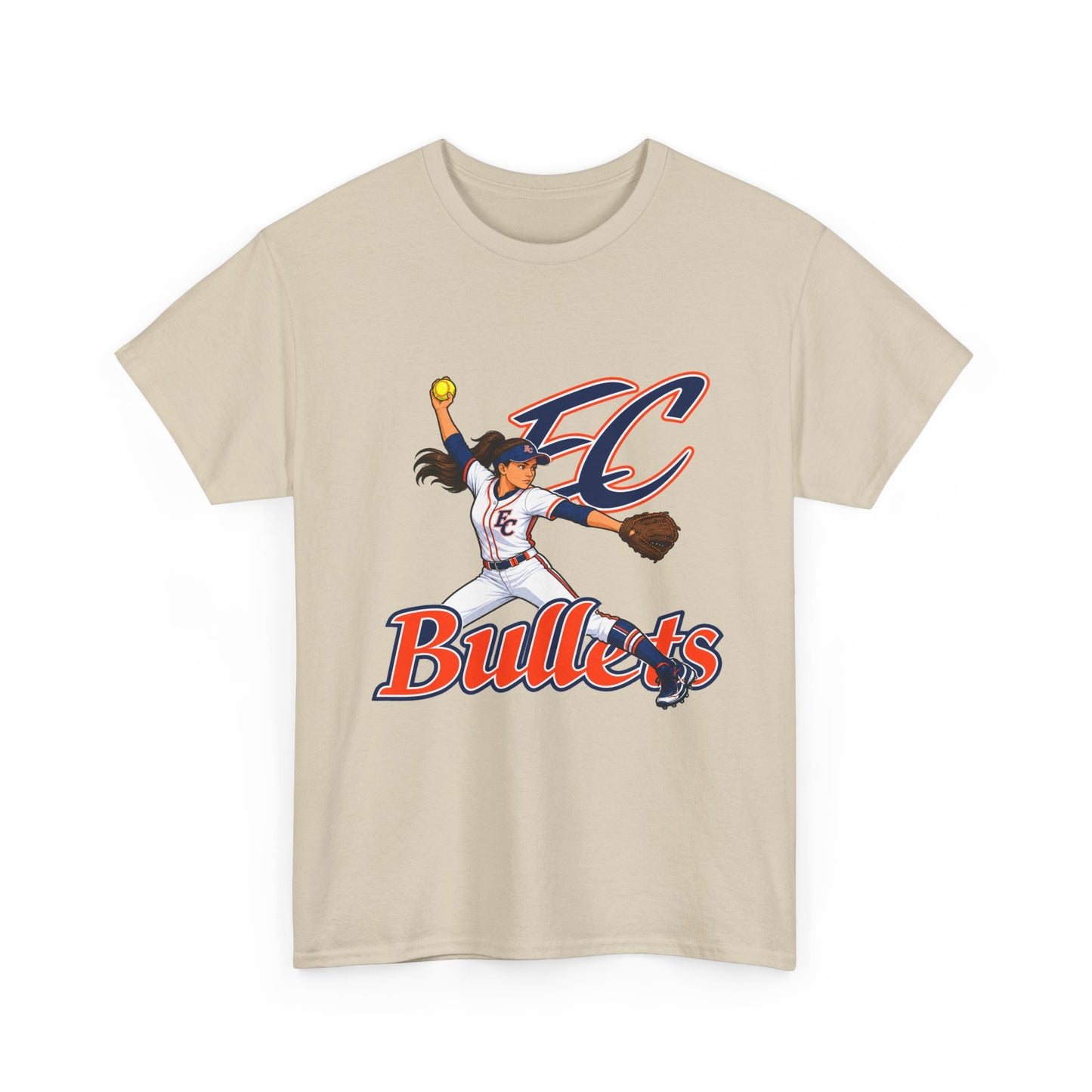 Softball Team Tee — 'EC Bullets' Pitcher Graphic Shirt