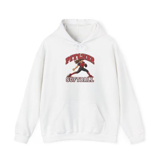 Pitcher Softball Hoodie – Graphic Softball Player Sweatshirt