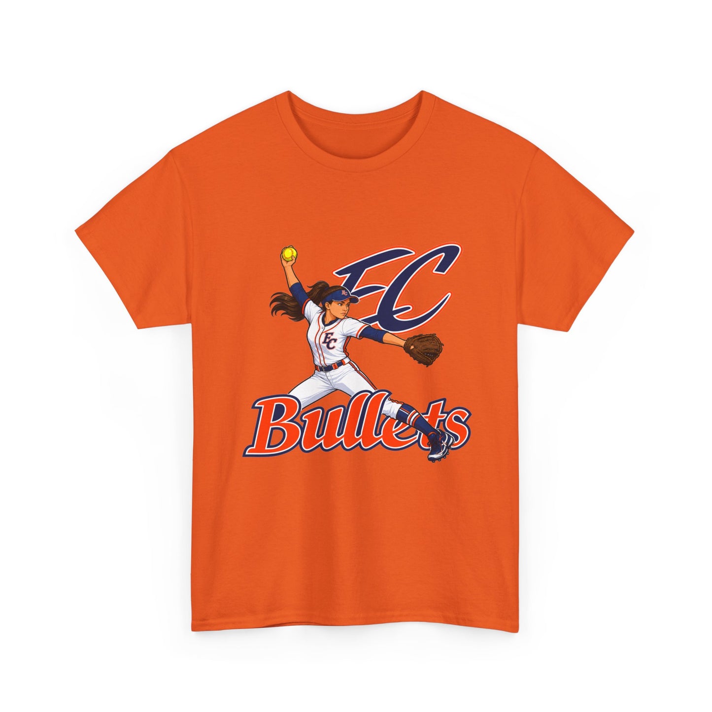 Softball Team Tee — 'EC Bullets' Pitcher Graphic Shirt