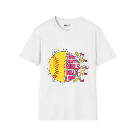 Softball 'All The Pretty Girls Walk Like' Graphic T-Shirt