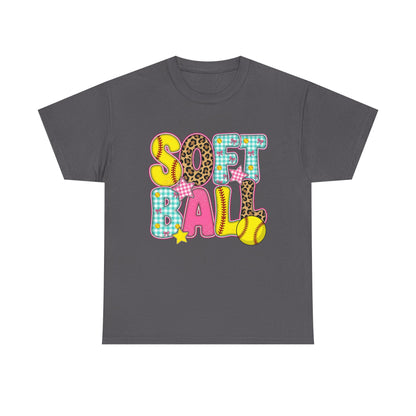 Softball Graphic Tee — Colorful Playful Softball Design