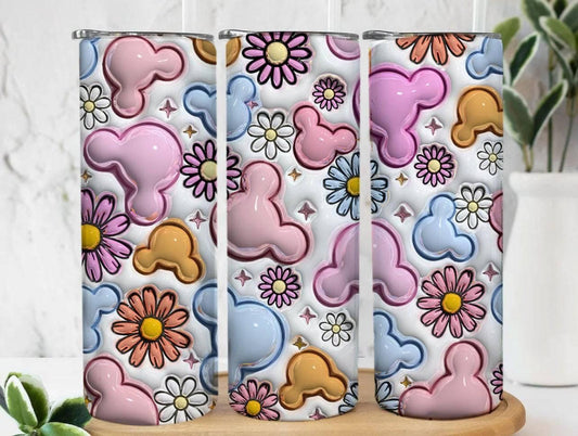 20oz 3D Mouse Ear Insulated Tumbler With Premium Insulation Keeps Drinks Hot Or Cold Whimsical Design - KW CUSTOM CREATIONS
