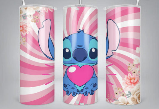 20oz Alien With A Heart Tumbler Space Themed Stainless Steel Insulated Cup For Star Lovers Keeps Drinks Hot Or Cold - KW CUSTOM CREATIONS