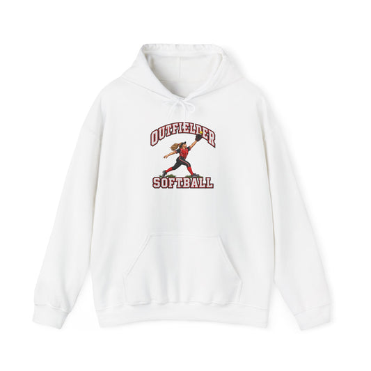 Outfielder Softball Hoodie – Vintage Player Graphic Sweatshirt