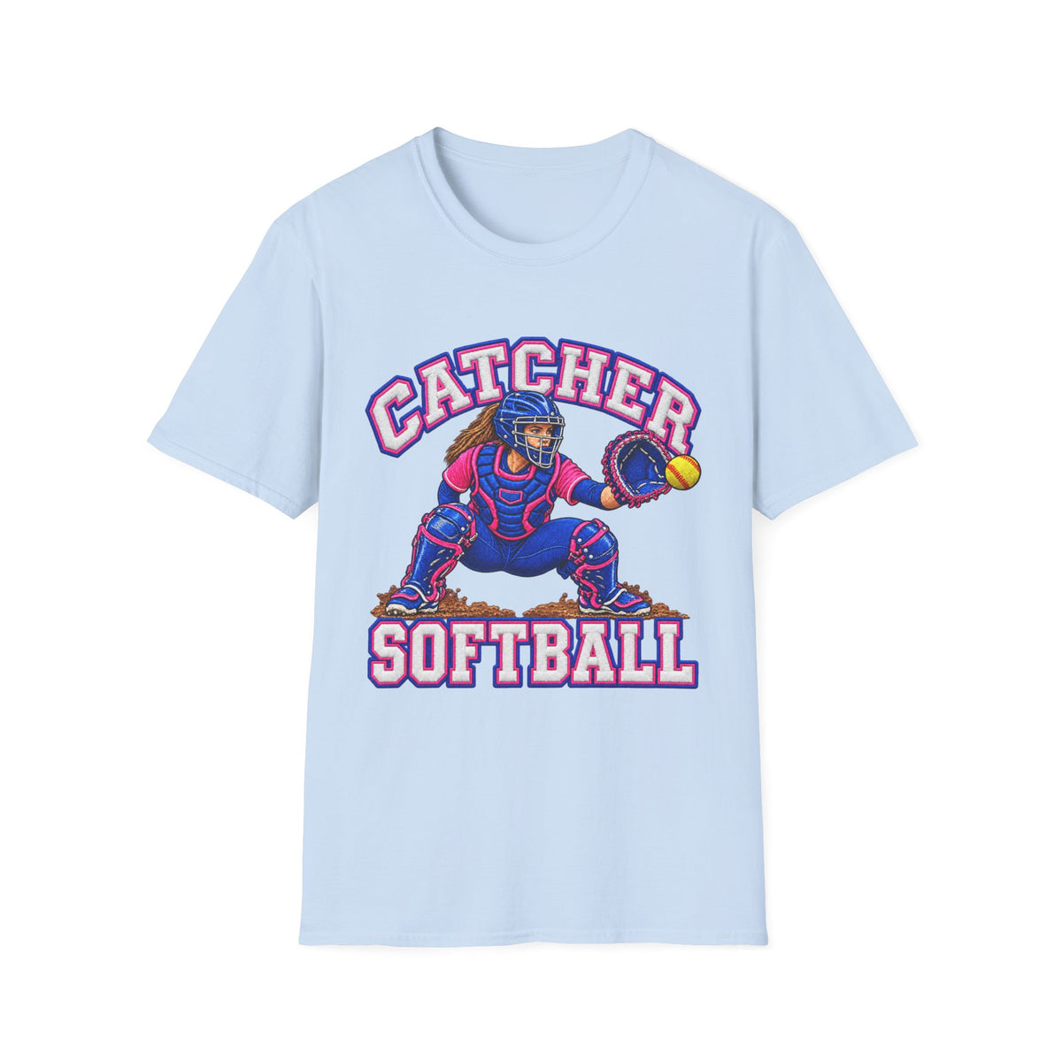 Catcher Softball T-Shirt — Youth & Adult Softball Player Tee