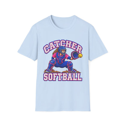 Catcher Softball T-Shirt — Youth & Adult Softball Player Tee