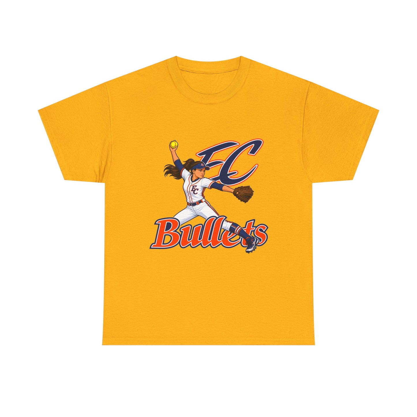 Softball Team Tee — 'EC Bullets' Pitcher Graphic Shirt