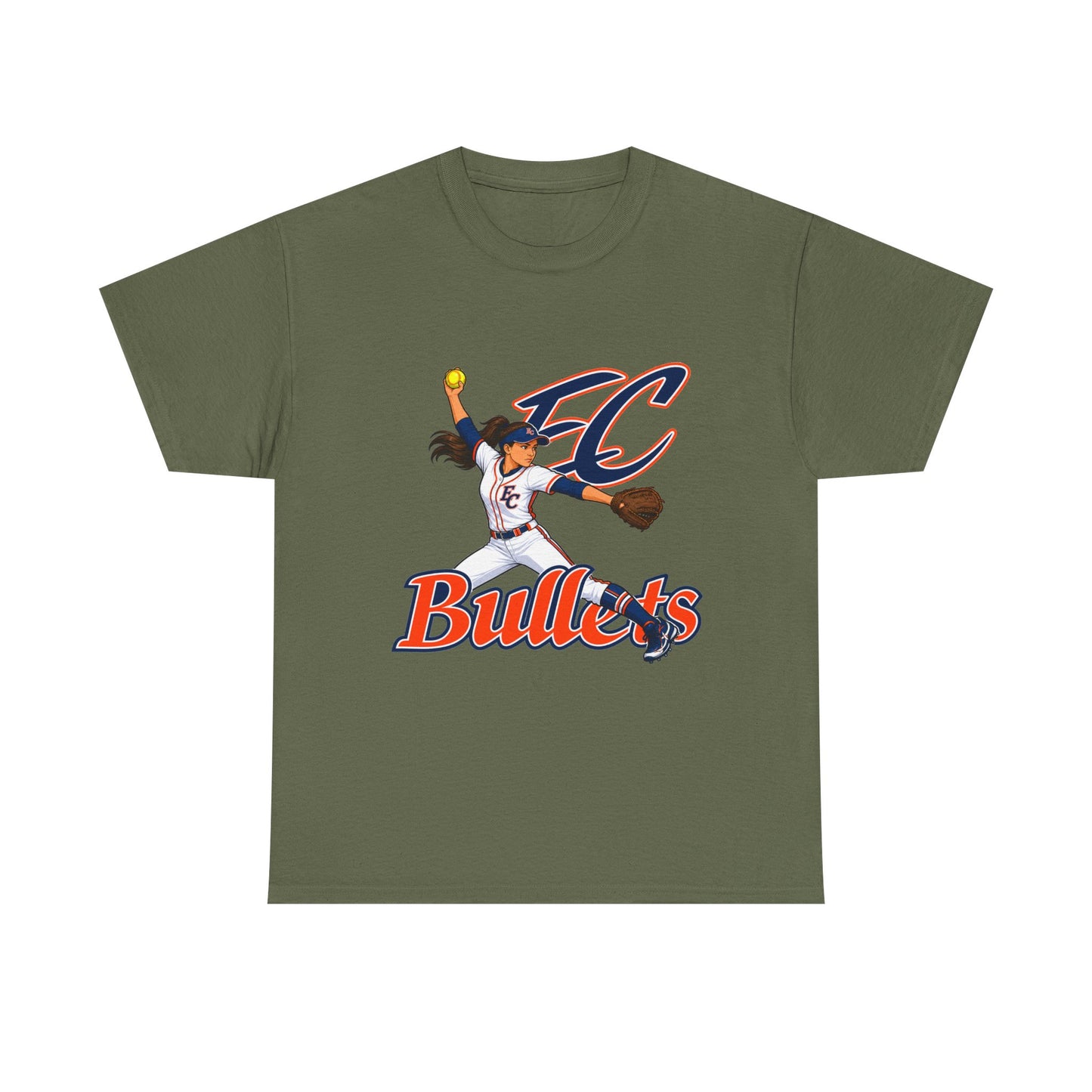 Softball Team Tee — 'EC Bullets' Pitcher Graphic Shirt
