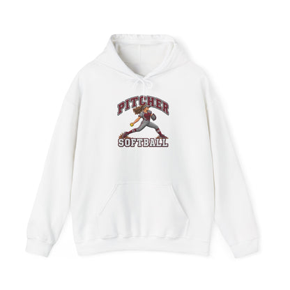 Pitcher Softball Hoodie — Softball Pitcher Graphic Pullover