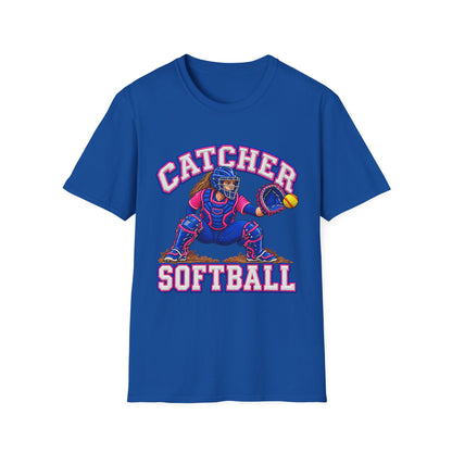 Catcher Softball T-Shirt — Youth & Adult Softball Player Tee