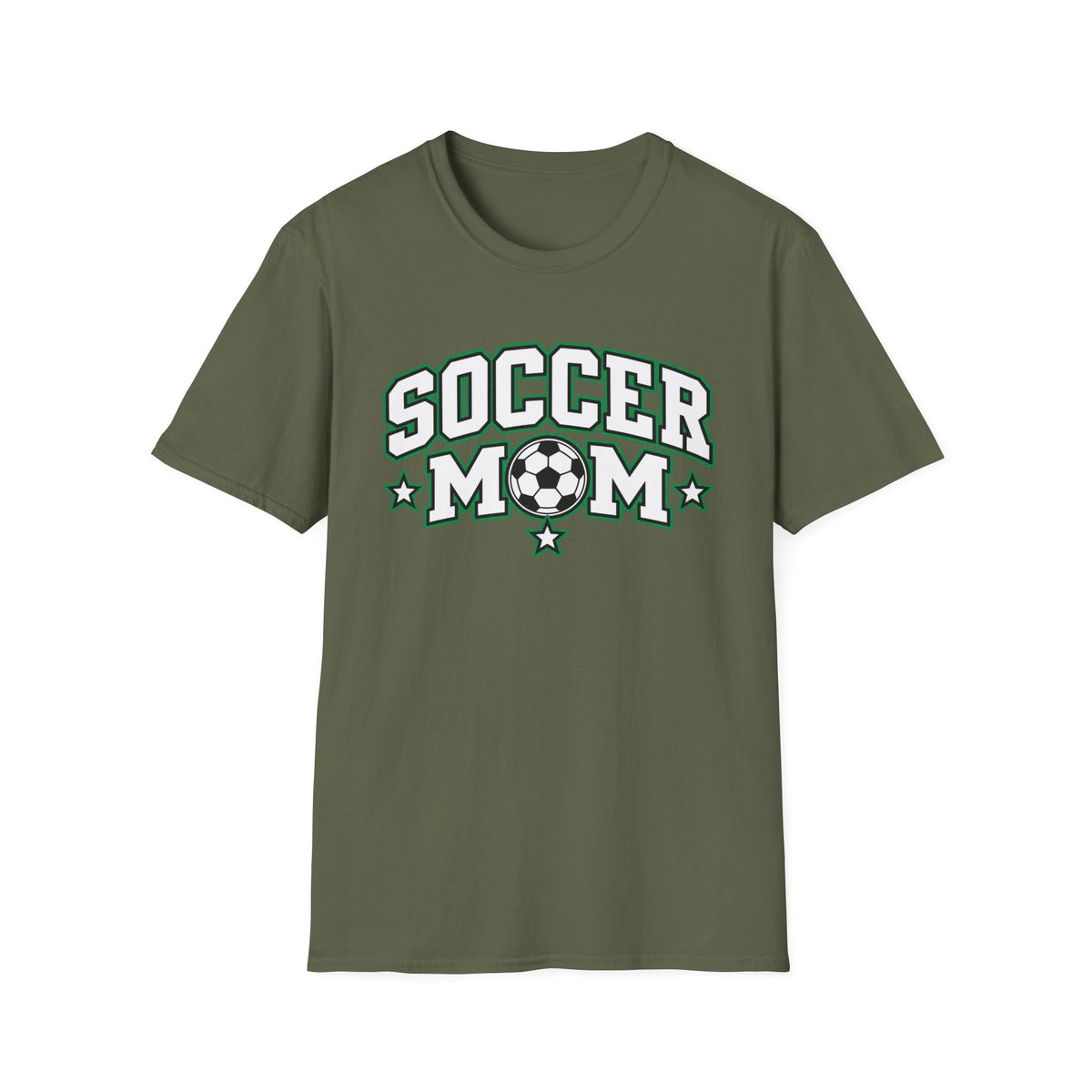 Soccer Mom T-Shirt — Retro Green Soccer Ball Pride Tee