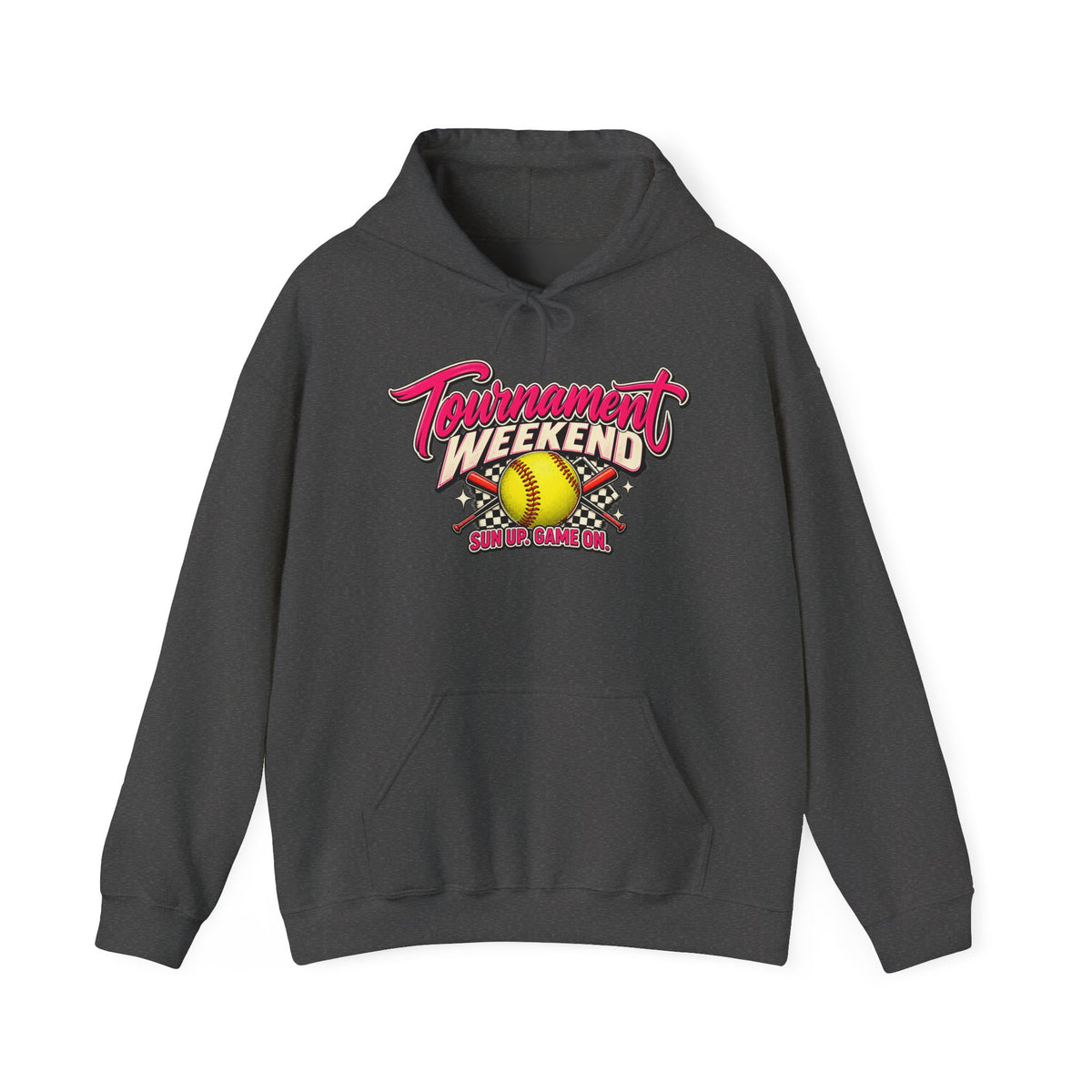Tournament Weekend Softball Hoodie — Retro Sports Graphic