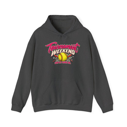 Tournament Weekend Softball Hoodie — Retro Sports Graphic