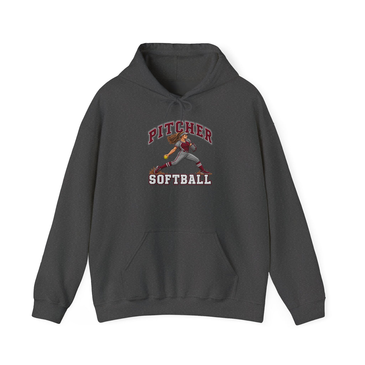 Pitcher Softball Hoodie — Softball Pitcher Graphic Pullover