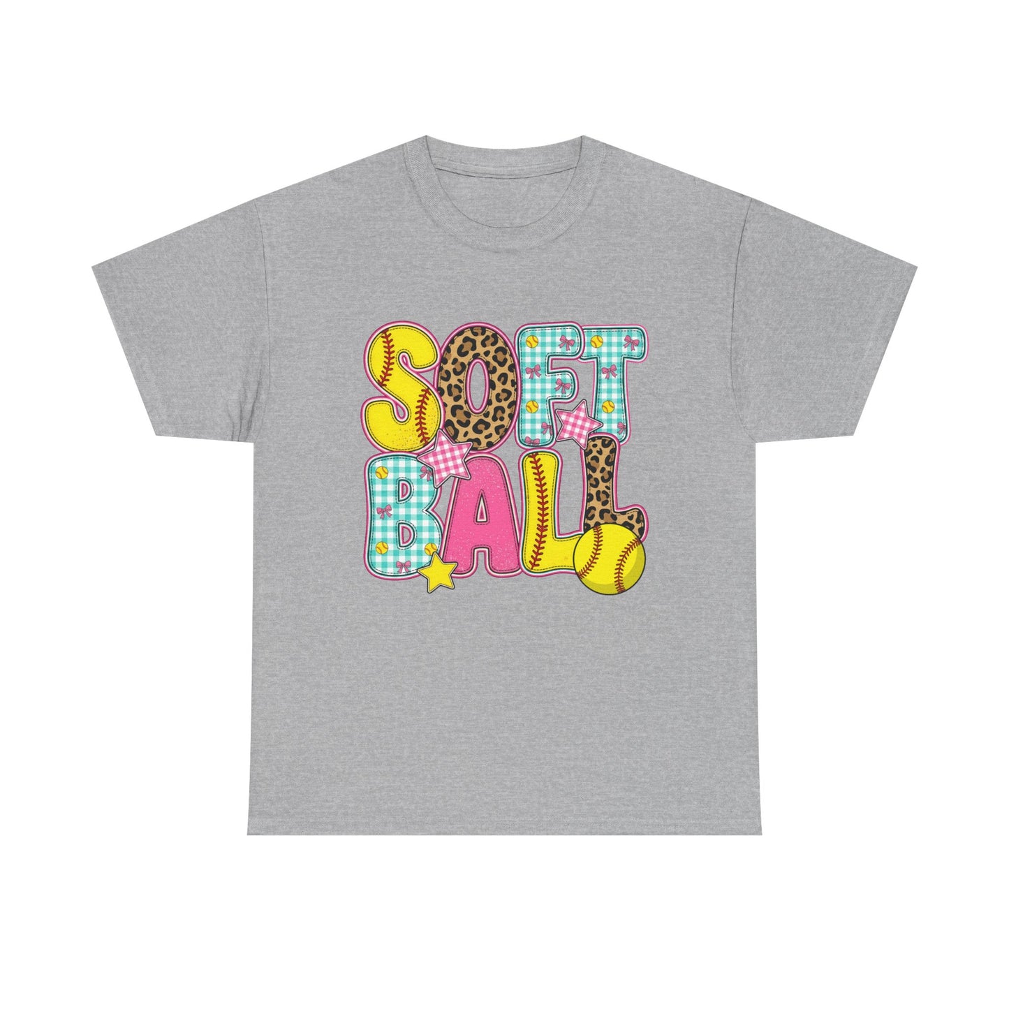 Softball Graphic Tee — Colorful Playful Softball Design