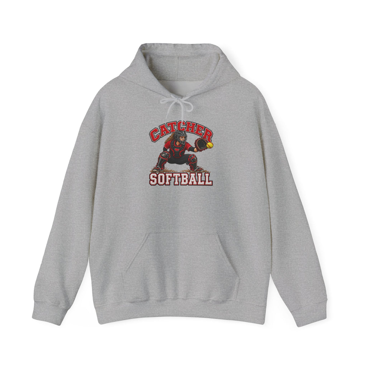 Cathedral Softball Hoodie - Catcher Graphic Pullover for Players & Fans