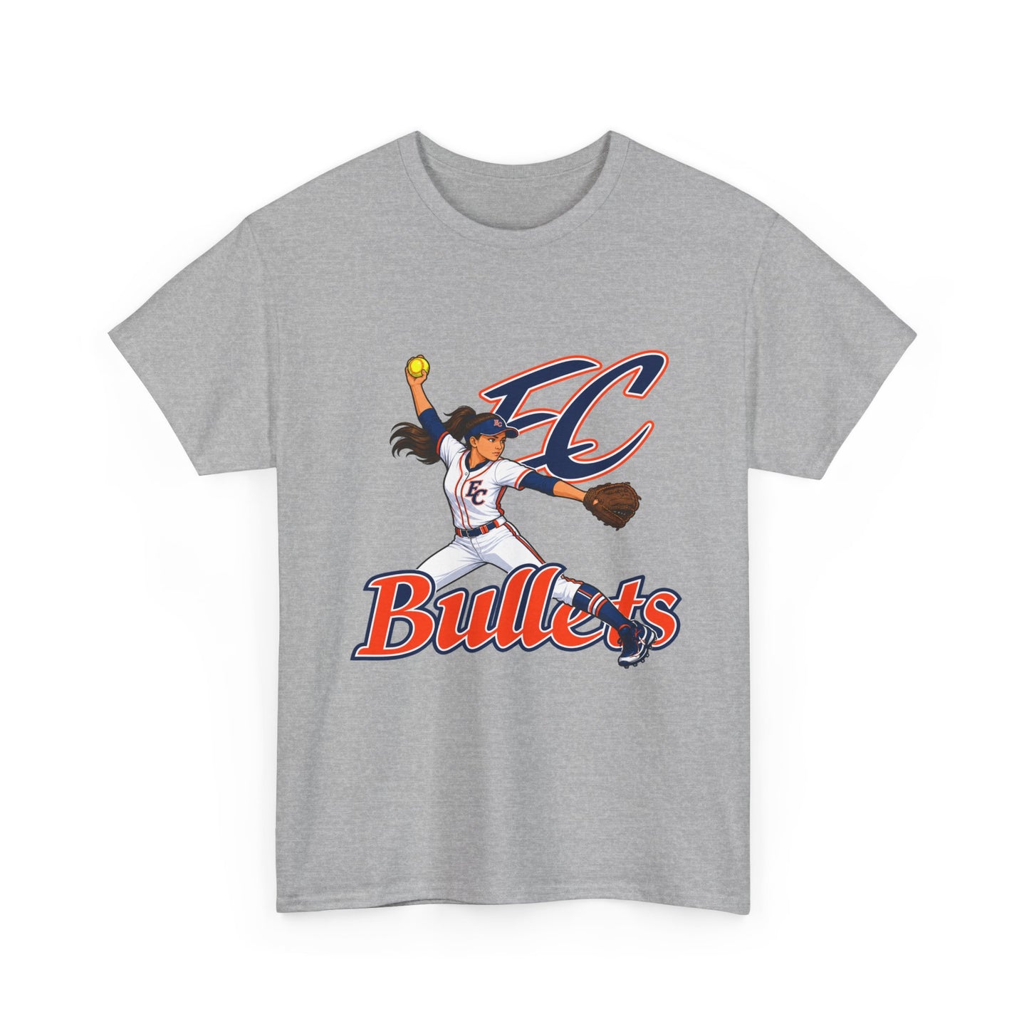 Softball Team Tee — 'EC Bullets' Pitcher Graphic Shirt