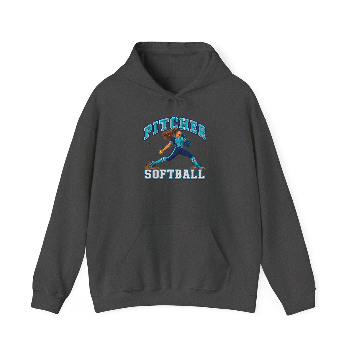 Softball Pitcher Hoodie — Vintage Pitcher Graphic Sweatshirt
