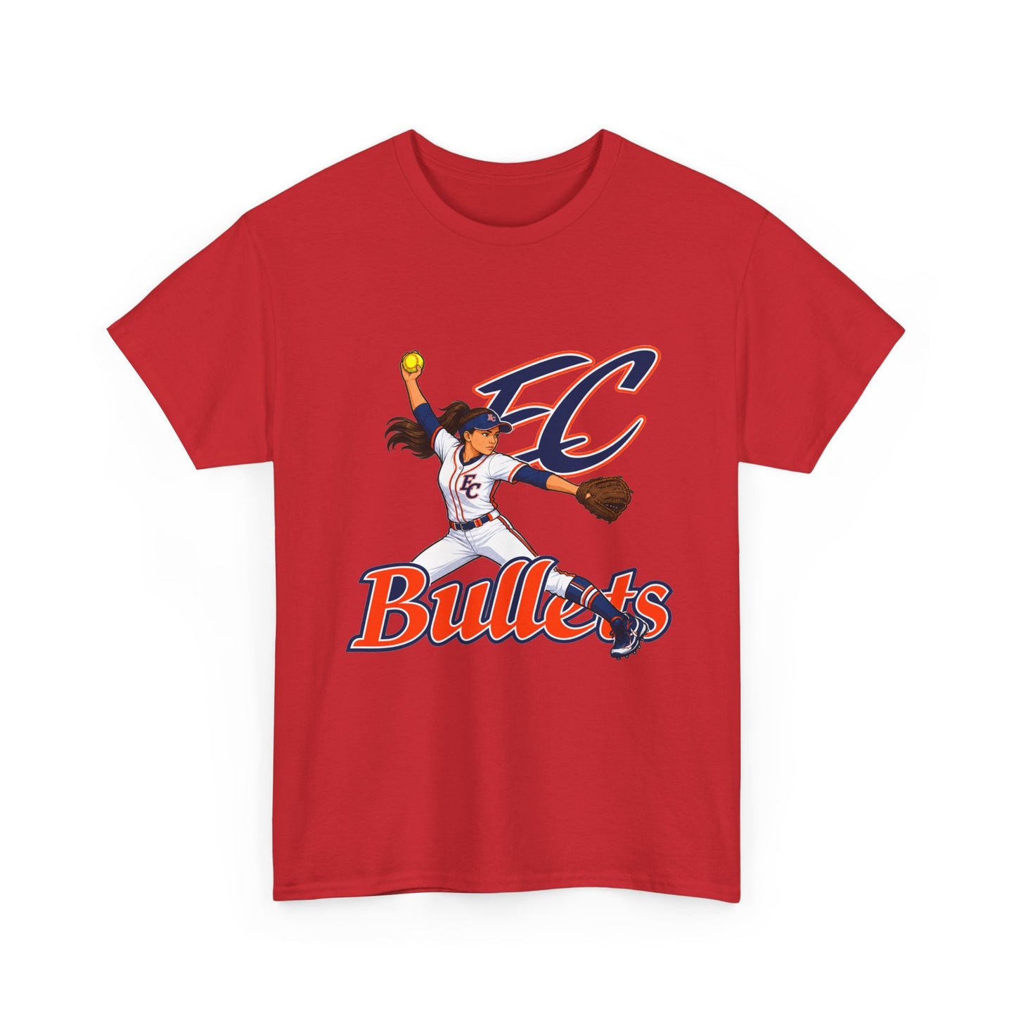 Softball Team Tee — 'EC Bullets' Pitcher Graphic Shirt