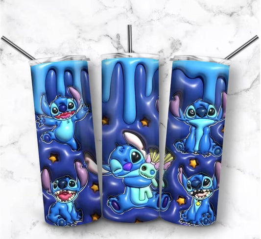 3D Alien 20oz Insulated Tumbler Keeps Drinks Cold Or Hot With Bold 3D Design For Everyday Hydration On The Go - KW CUSTOM CREATIONS