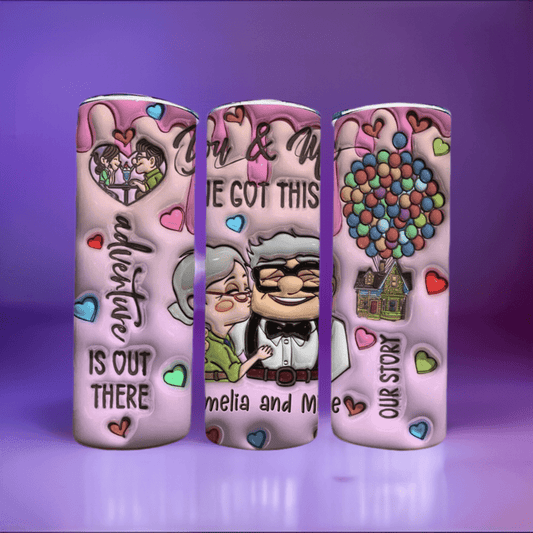 3D Caro & Ellie Valentine-20oz Tumbler - K&W CUSTOM CREATIONS