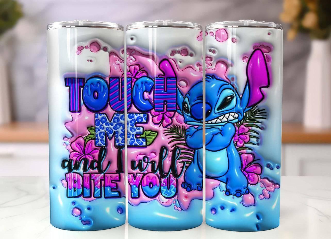 3D Touch me and i will Bite You Sublimation Print - K&W CUSTOM CREATIONS