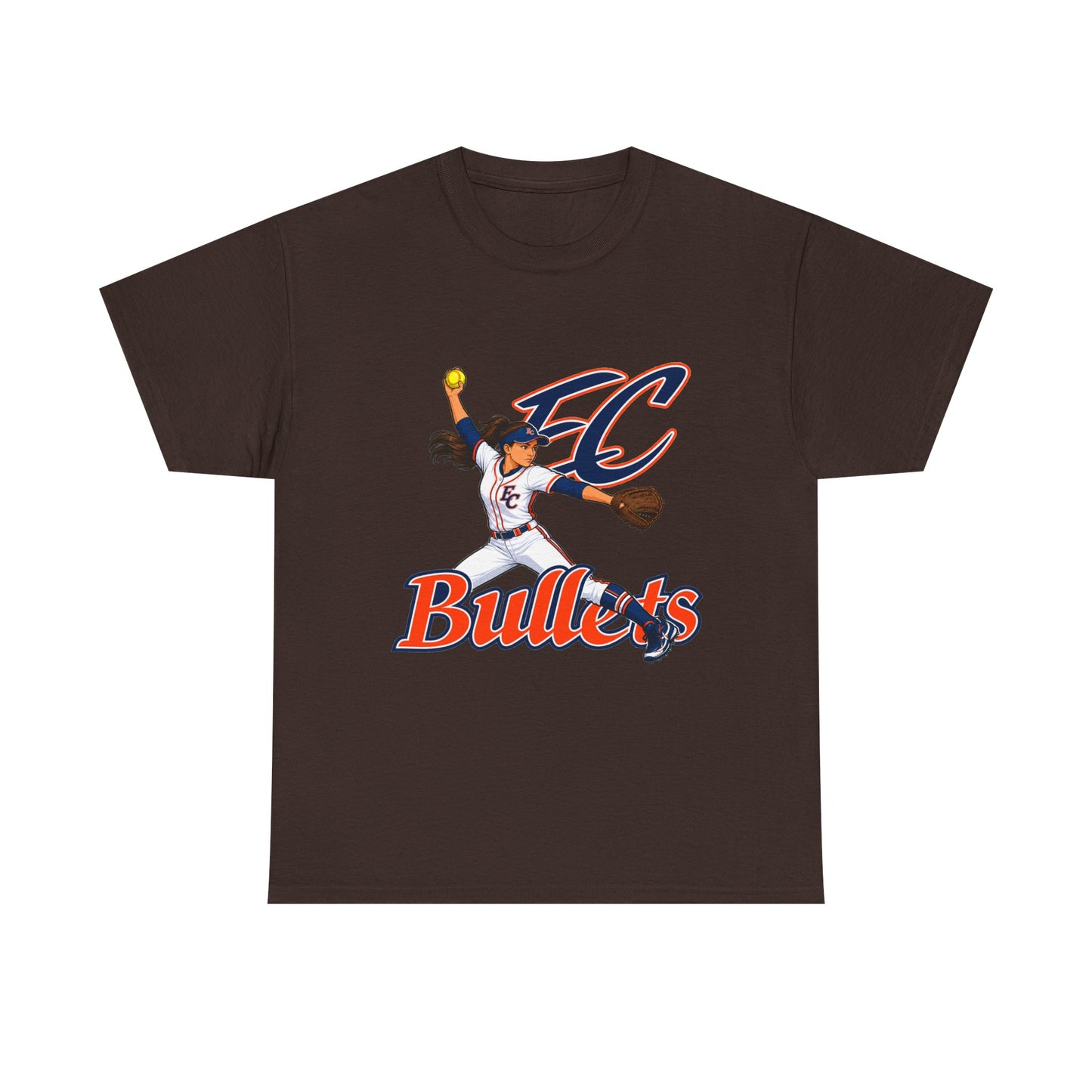 Softball Team Tee — 'EC Bullets' Pitcher Graphic Shirt