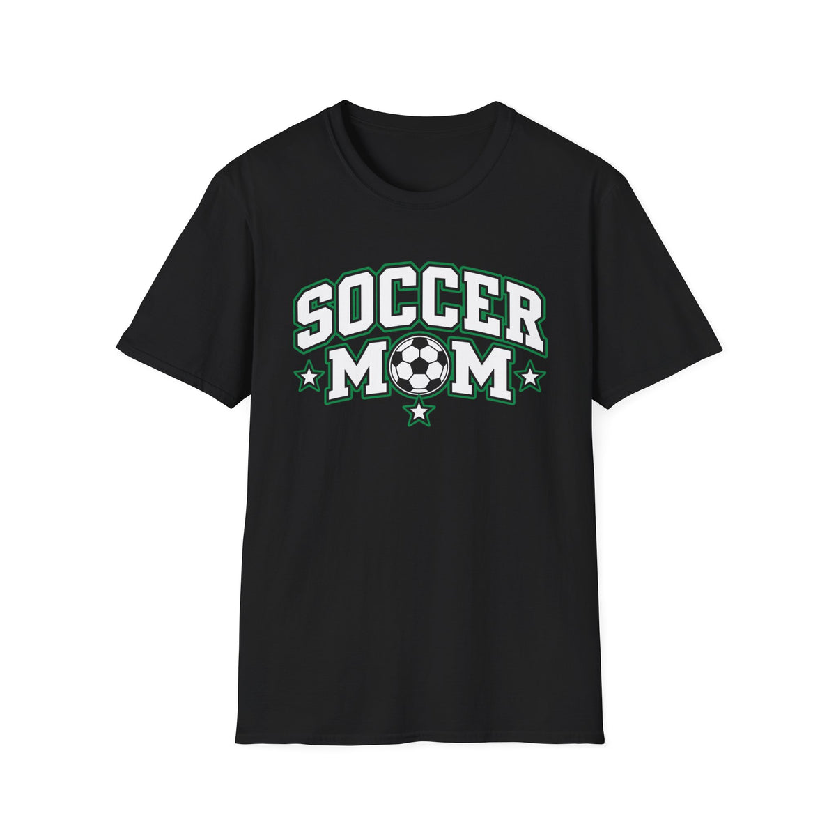 Soccer Mom T-Shirt — Retro Green Soccer Ball Pride Tee
