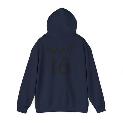 Catcher's Parents Hoodie — Personalized Back Name & Number Baseball Supporter Sweatshirt