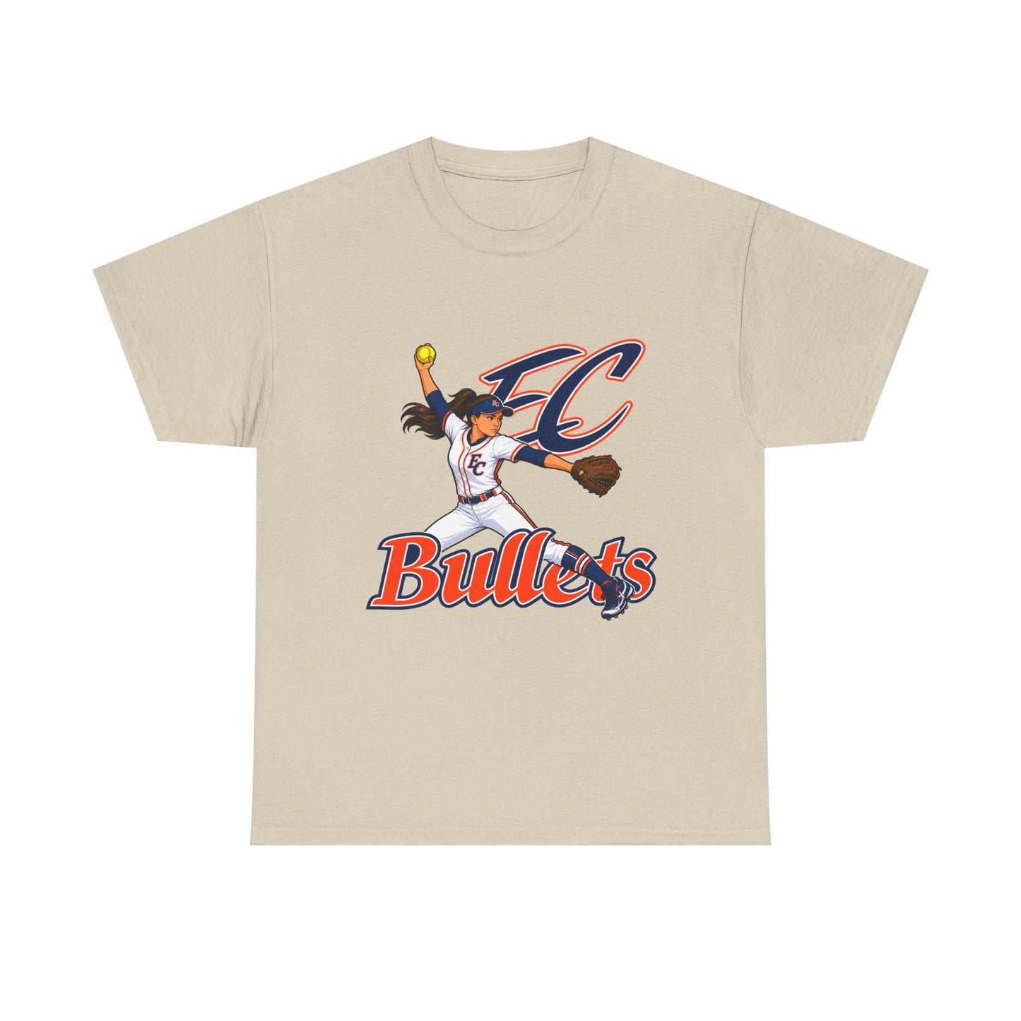 Softball Team Tee — 'EC Bullets' Pitcher Graphic Shirt