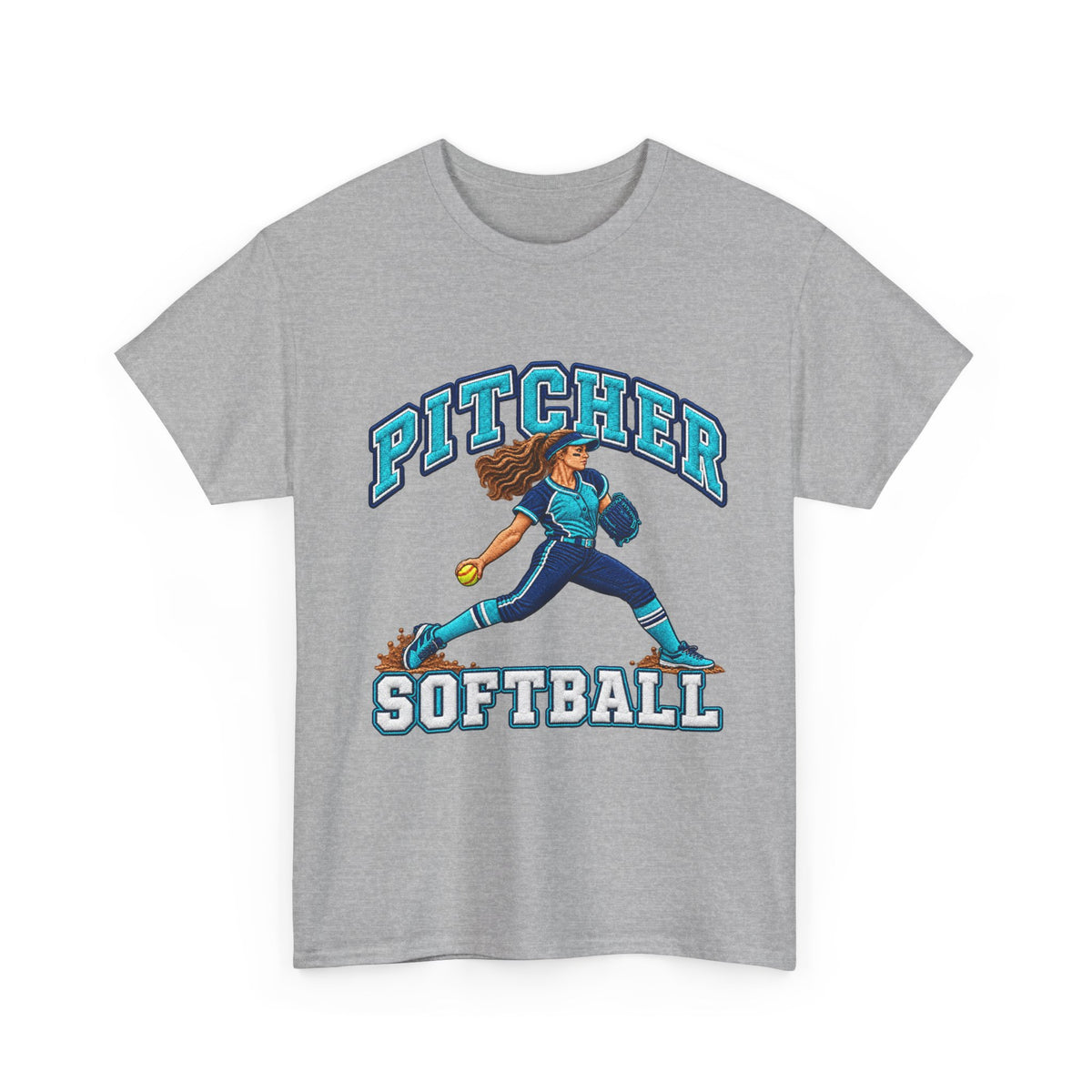 Softball Pitcher Graphic Tee — "Pitcher Softball" Vintage Player Design