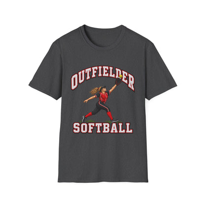 Outfielder Softball T-Shirt – Female Player Graphic Tee
