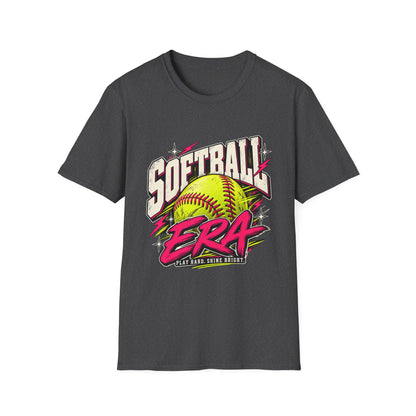 Softball Era Graphic Tee — Vintage Neon Softball Design