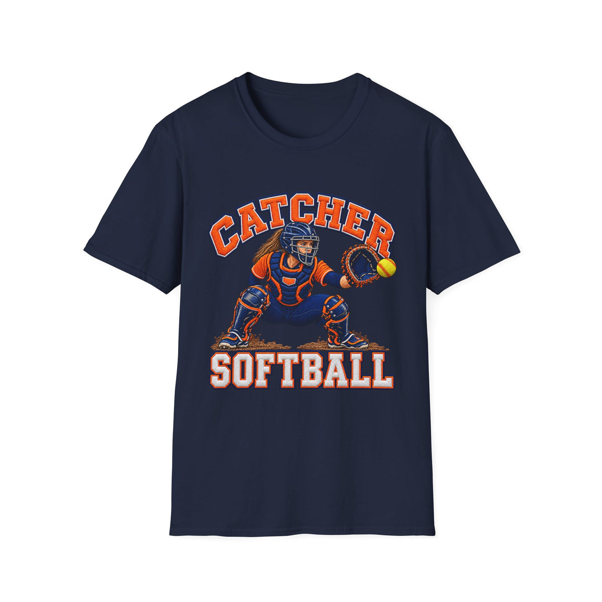 Catcher Softball T-Shirt – Vintage Catcher Graphic Tee for Players & Fans