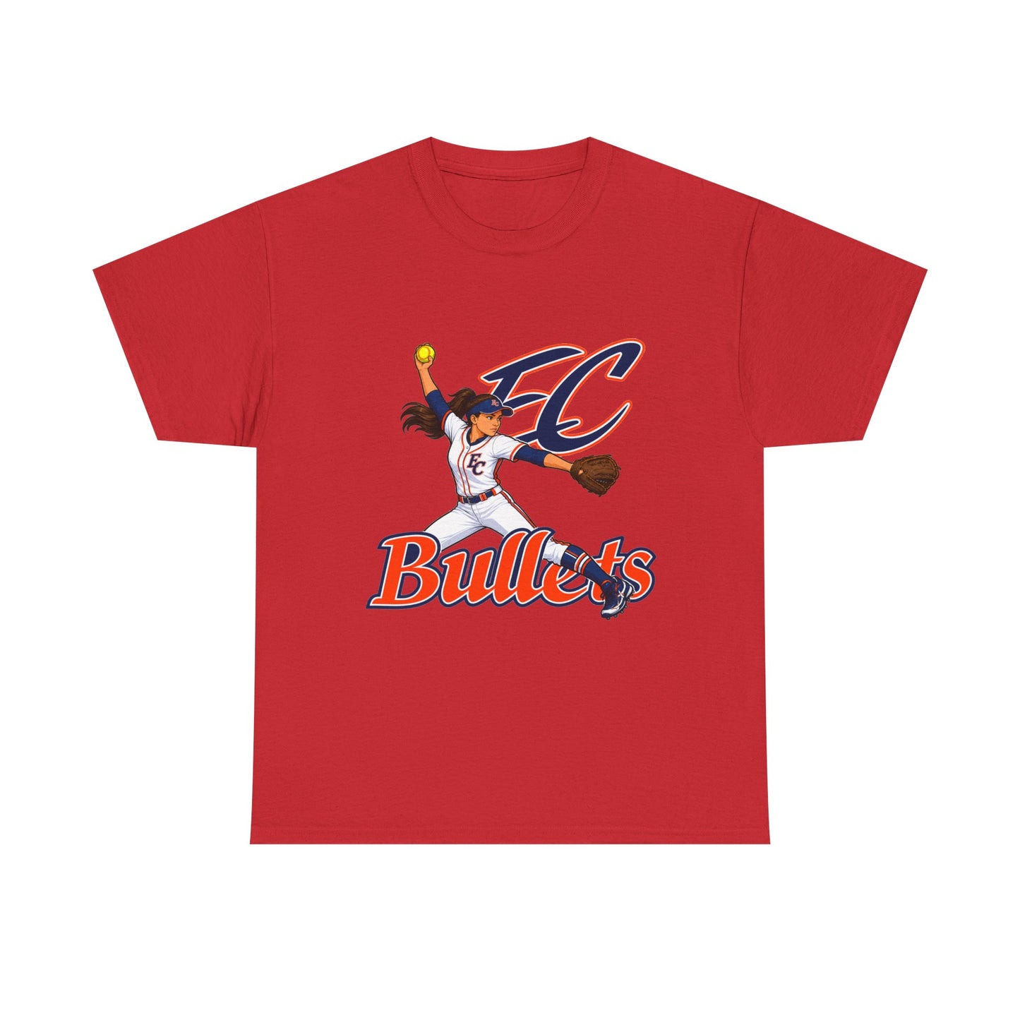 Softball Team Tee — 'EC Bullets' Pitcher Graphic Shirt