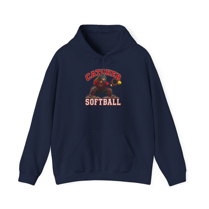 Cathedral Softball Hoodie - Catcher Graphic Pullover for Players & Fans