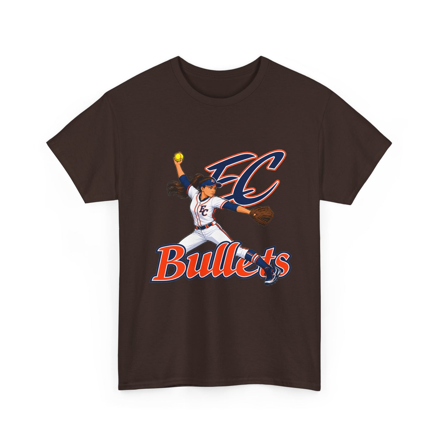 Softball Team Tee — 'EC Bullets' Pitcher Graphic Shirt
