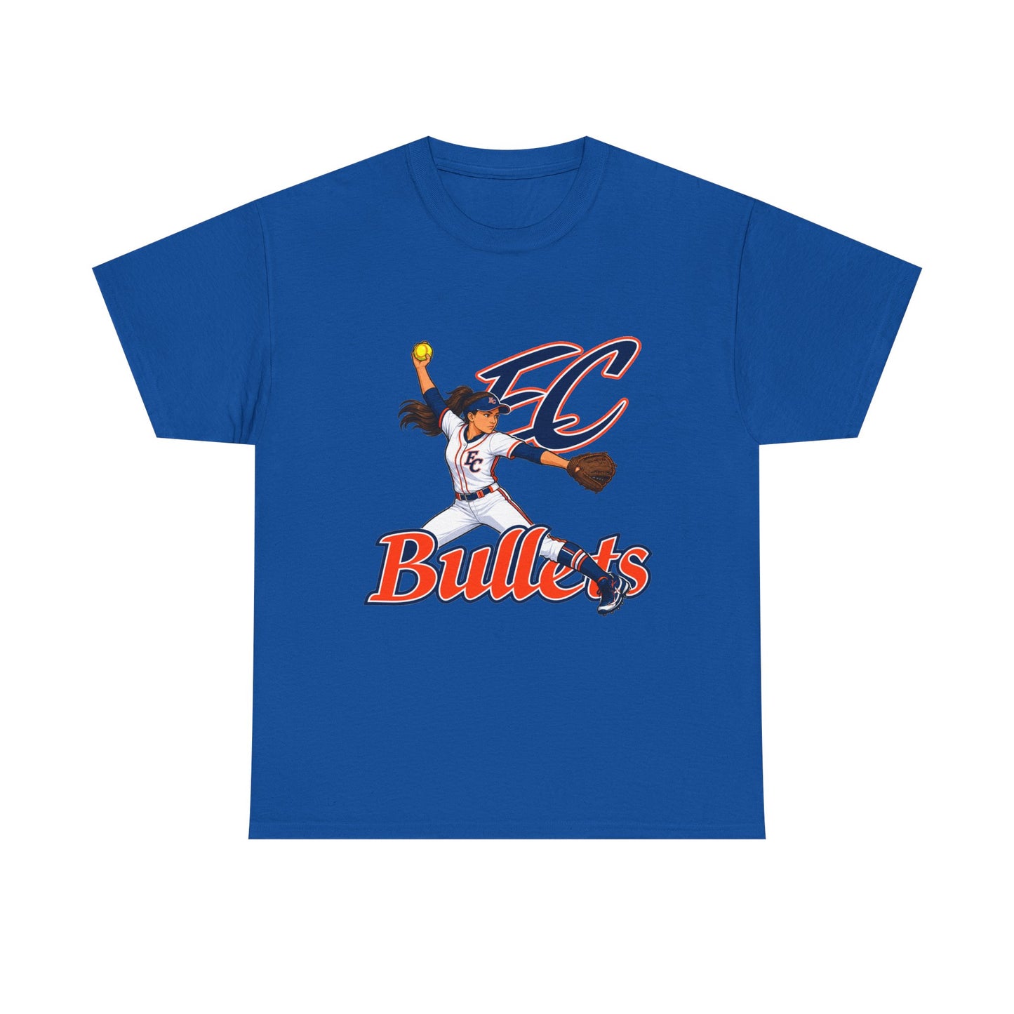 Softball Team Tee — 'EC Bullets' Pitcher Graphic Shirt