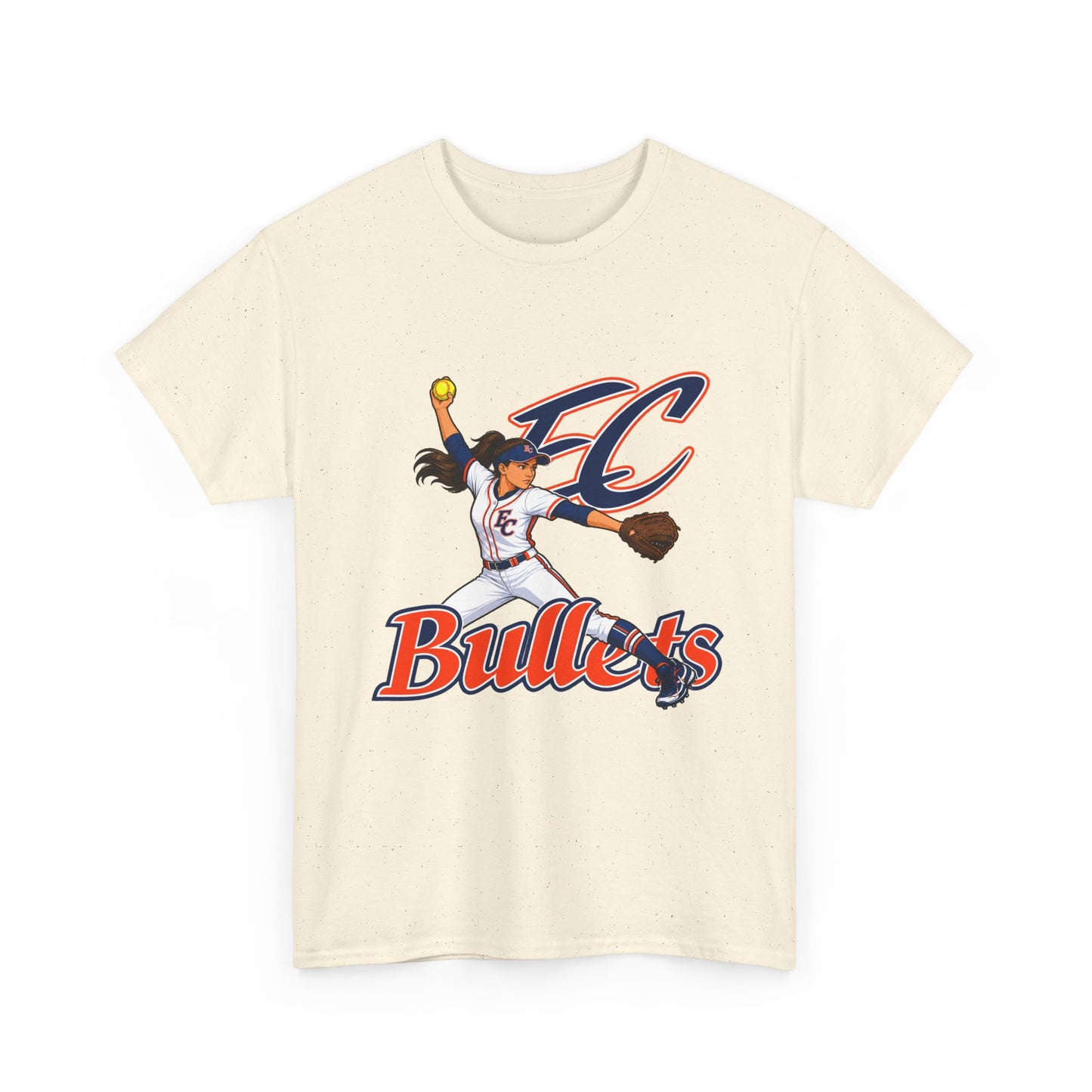 Softball Team Tee — 'EC Bullets' Pitcher Graphic Shirt