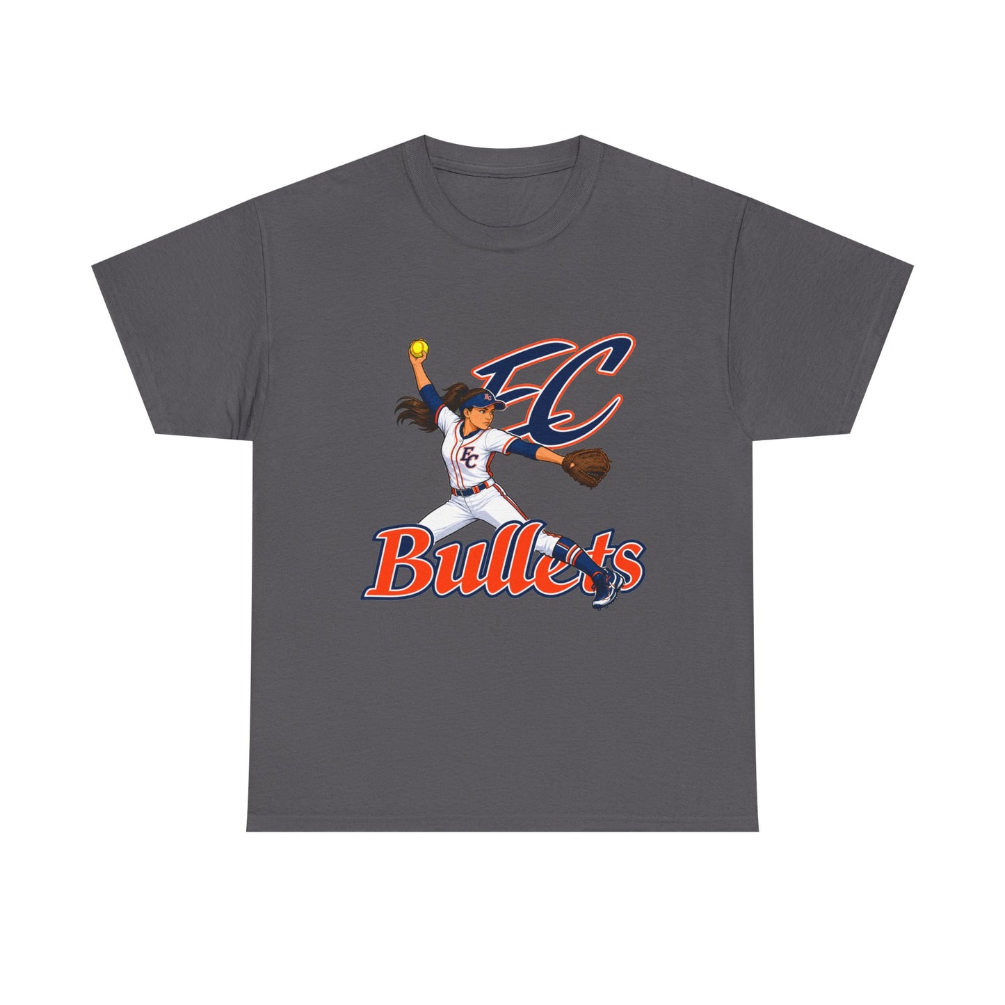 Softball Team Tee — 'EC Bullets' Pitcher Graphic Shirt