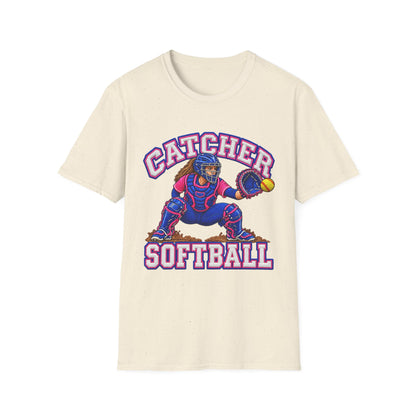 Catcher Softball T-Shirt — Youth & Adult Softball Player Tee
